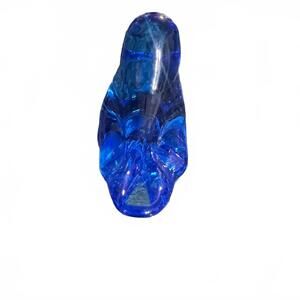Blue Glass Bird Figurine Decorative Accent